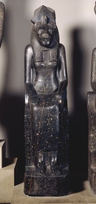 ancientpeoples:  Granodiorite figure of Sekhmet Sekhmet was the