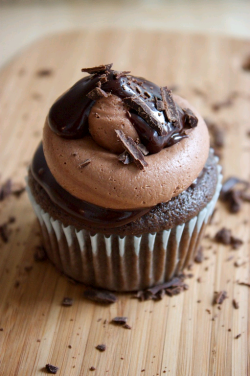 verticalfood:  Triple Chocolate Cupcakes