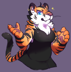 dragonpajamas:  a random commission for “a tiger lady in a