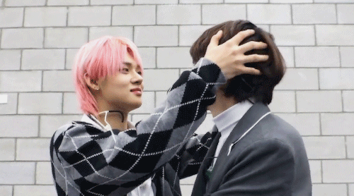 thenamechapter:  hueningkai after yeonjun kisses his forehead 