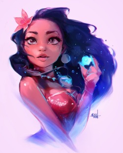 rossdraws: Drawing Moana for this week’s Thanksgiving Episode!
