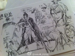 nodoka5927:  Ohtaka’s sketches from Magi DVD 7. Scans are from
