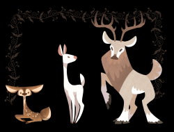 ninidoodles:  deer deer deer 