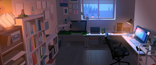 chuwenjie:My room at 4 times of day~I made these lighting keys