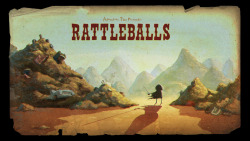Rattleballs - title card designed by Andy Ristaino painted