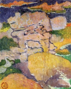 artist-denis:  Rocks at Pouldu, Maurice DenisMedium: oil,board