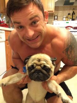 skyjane85:  Davey Richards & his dog Brutus (taken from Davey