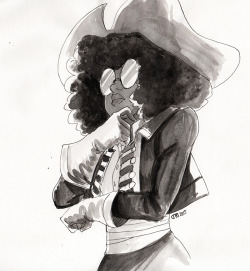 taikova:  Inktober #10 old timey -garnet (from the photo in “Too
