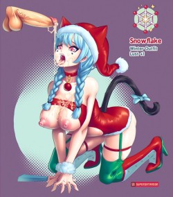 supersatansister:  Aqua (customer’s OC) with her xmas outfit,