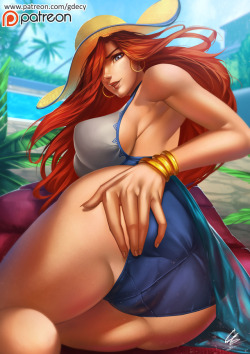 gdecy: Pool party Miss Fortune! One of the hottest girl for all time!This month reward on Patreon!  Feel free to having some conversation and chatting also asking me anything that you want to know about me! http://picarto.tv/GDecySo If you would like