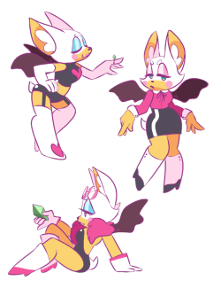 snaileyart:Rouge the Bat is really cute pt. 2 (transparent)