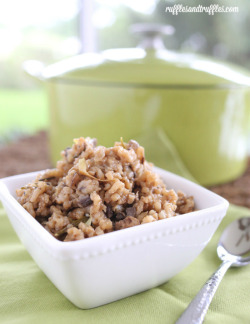 hoardingrecipes:  Baked Mushroom Risotto