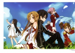 horiguchi yukiko sword art online asuna (sword art online) kirito