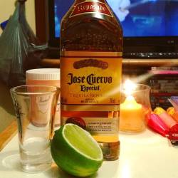 What a way to kick off my week. #josecuervo #tequila #lime #harrypotter