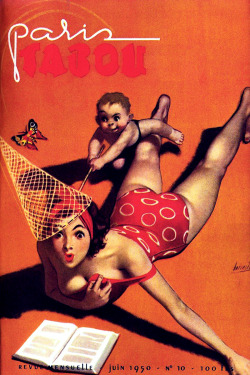 20th-century-man:  Paris Tabou, June 1950 / cover illustration