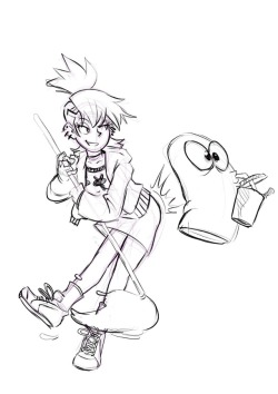 Warmup stream Sketch of Frankie from Fosters Home for Imaginary