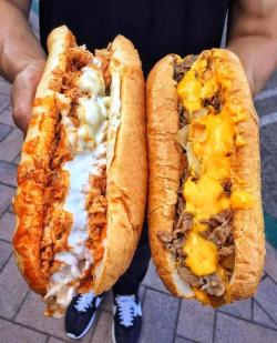 goodfoodgrove:  Buffalo Chicken vs Philly Cheese - What do you