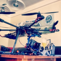 In the presence of an engineering genius who builds drone cameras