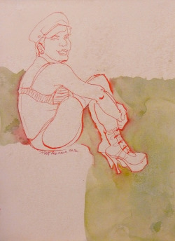 More drawings from the Boston Dr Sketchy’s a while back.  