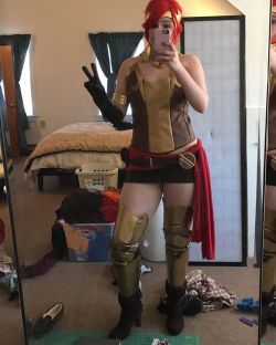 This costume is 90% done and I’m screaming. #pyrrhanikos