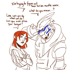 kisu-no-hi:  Shepard asking questions when she’s clearly not