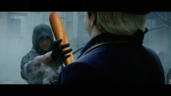 vinerith:  Arno: Baguette, monsieur?Axeman: You’ve never given