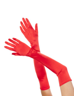 621fashions:Upper Arm-Length Satin GlovesUpper arm-length shiny