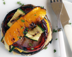 wholesomerecipes:  Grilled Vegetable Stack with Homemade Lemon