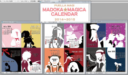 eikuuhyoart:  THE MADOKA MAGICA CALENDAR IS DONE…! The images