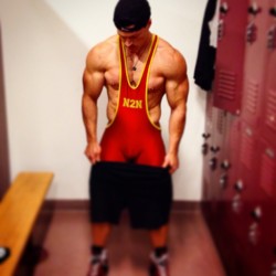 dwainleland:  #Chest #striation: check. #LockerRoomSeries #Wrestling