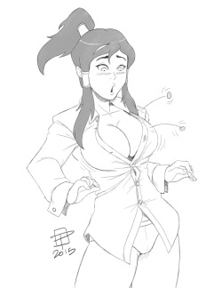 callmepo:  Quick-n-dirty sketch commission for Otarsus of Korra