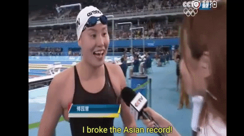 idleywastingaway:  micdotcom:   Watch: Chinese swimmer Fu Yuanhui had no idea she won a Bronze medal   YASSSSSS 