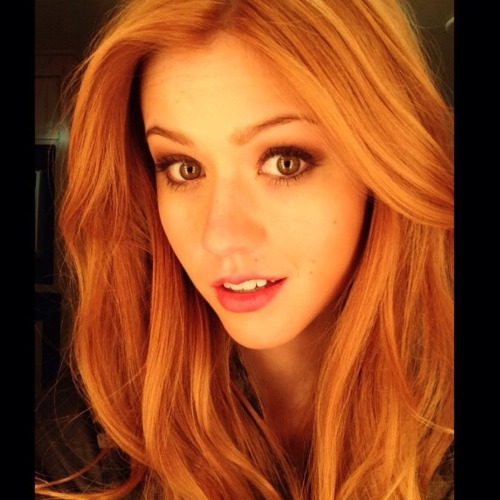 Absolutely beautiful Katherine McNamara.  Not a natural redhead, she pulls it off quite well.