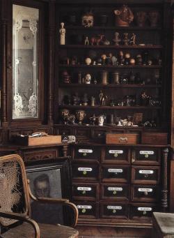 thegoblinmarketofficial:  Apothecary Cabinet by Ruth Burt Interiors