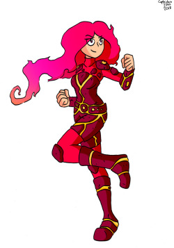A LavaGirl drawing to go with the SharkBoy drawing I did last