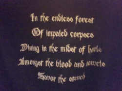 trashy-thrasher: In the endless forest Of impaled corpses Dining