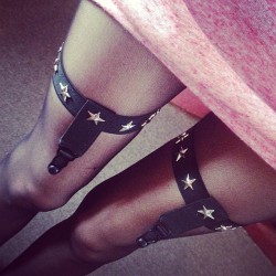 l0stkeys:  Star studded garter belts up for sale :) #store