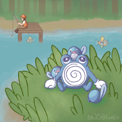 tm25:  Poliwhirl and some poliwags! Best stay away from that
