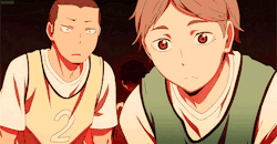 asahiis:   Pissed off Kageyama (◣_◢) + Scared Hinata ヽ(ﾟДﾟ)ﾉ