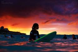 Waitin’ for a ride (sunrise at Bondi Beach, Australia)