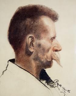 Georg Rank (Austrian, 1855-1938), Head of a man, 1886.