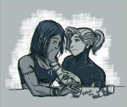 pontikaki:One of the Pharmercy doodles in between OW matches,