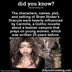 did-you-kno:  The characters, names, plot, and setting of Bram