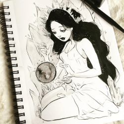 artofashleighizienicki:  Day 9 and 10  of #inktober and #witchtacular