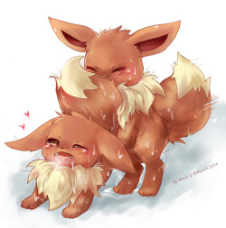 eropokemonworld:  Eevee for jigsaw-loves-kitty-cats