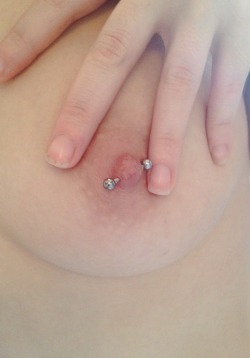 knifecalledlust-:  One of my nipple piercings :)