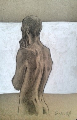 albertoeme:  Male nude back New sketchbook but bad quality pictures. 