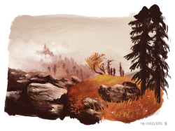 the-elderscrolls: Lil  skyrim doodle based on this screenshot from