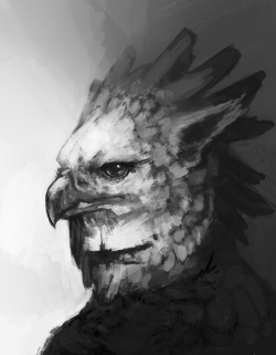 Gryphon portrait - by Woari