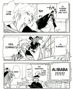 undertheseaside:  Alibaba-kun is doing his job as a right-hand